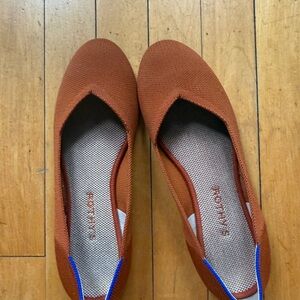 Rothy's Women's Rust Flats with Blue Accent